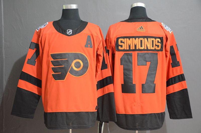 Men Philadelphia Flyers 17 Simmonds Orange Adidas Third Edition Adult NHL Jersey